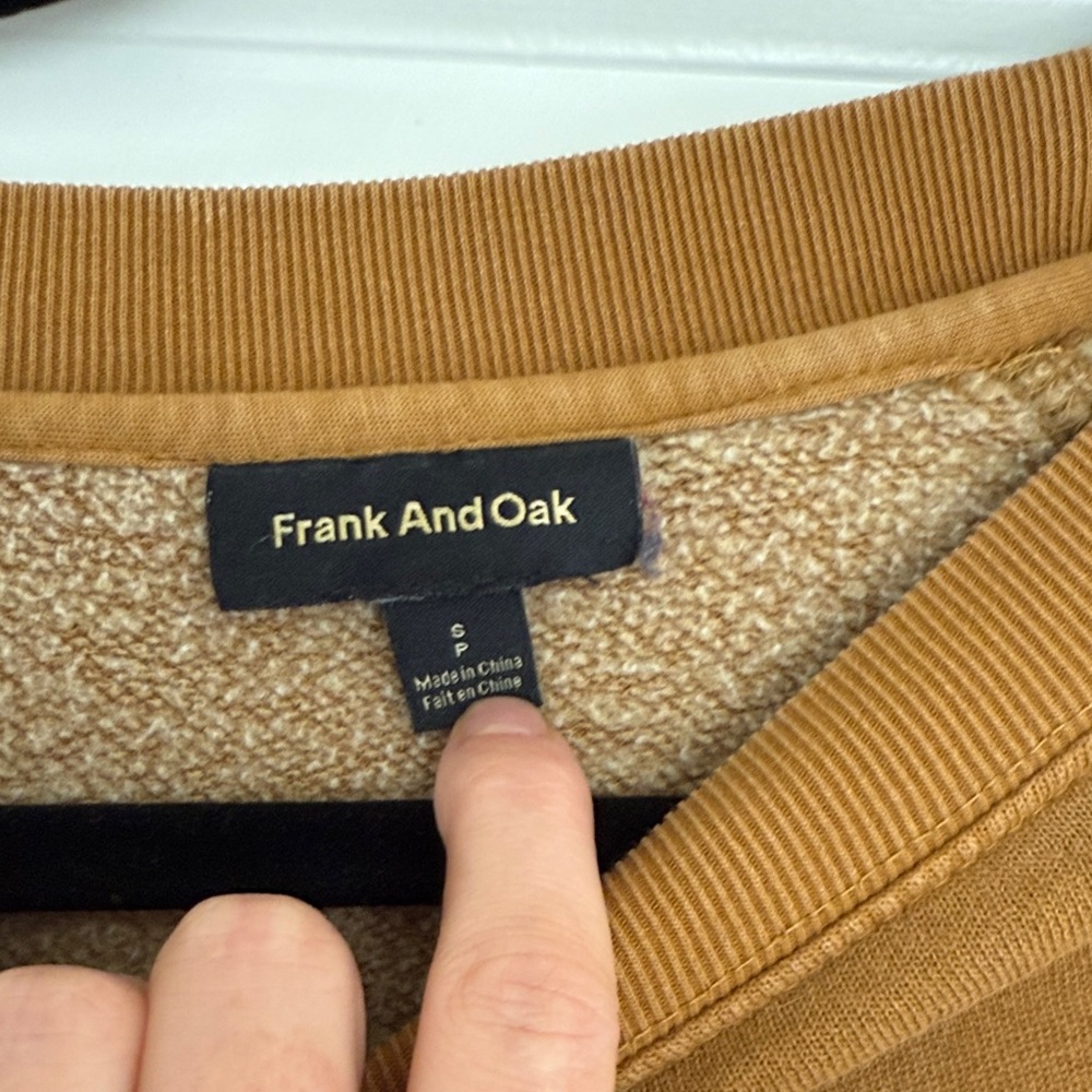Frank & Oak Brown Crew Neck Sweater - Picture 3 of 4